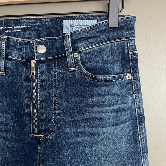 AG Adriano Goldschmied Farrah High Rise Ankle Jeans Size 26 Blue Stretch Denim - Picture 9 of 16